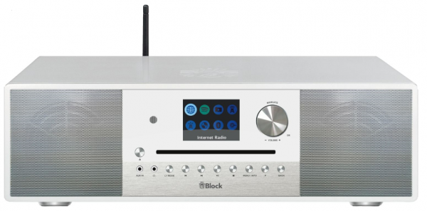 Block SR100 weiss Design Radio DAB+ CD BT WLAN